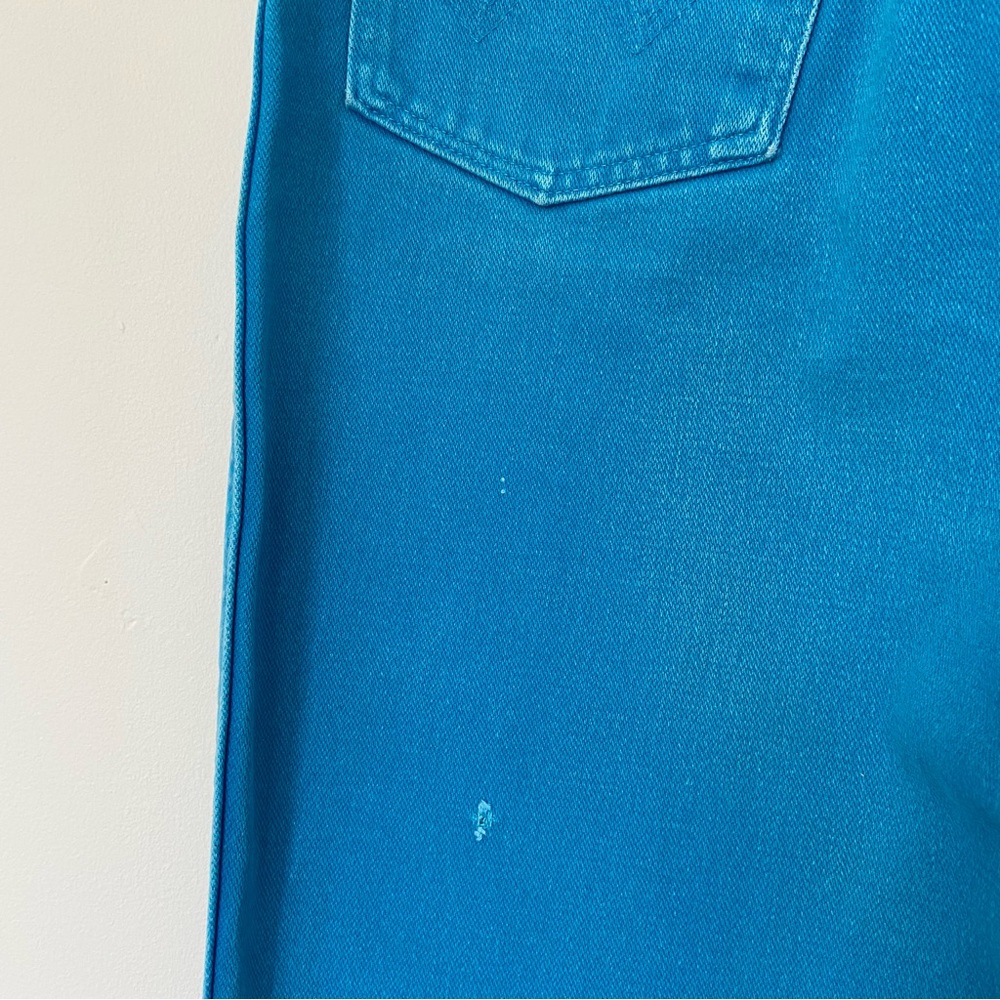 Vintage Wrangler Bright Blue High Waisted Jeans size 27 - Picture 10 of 15